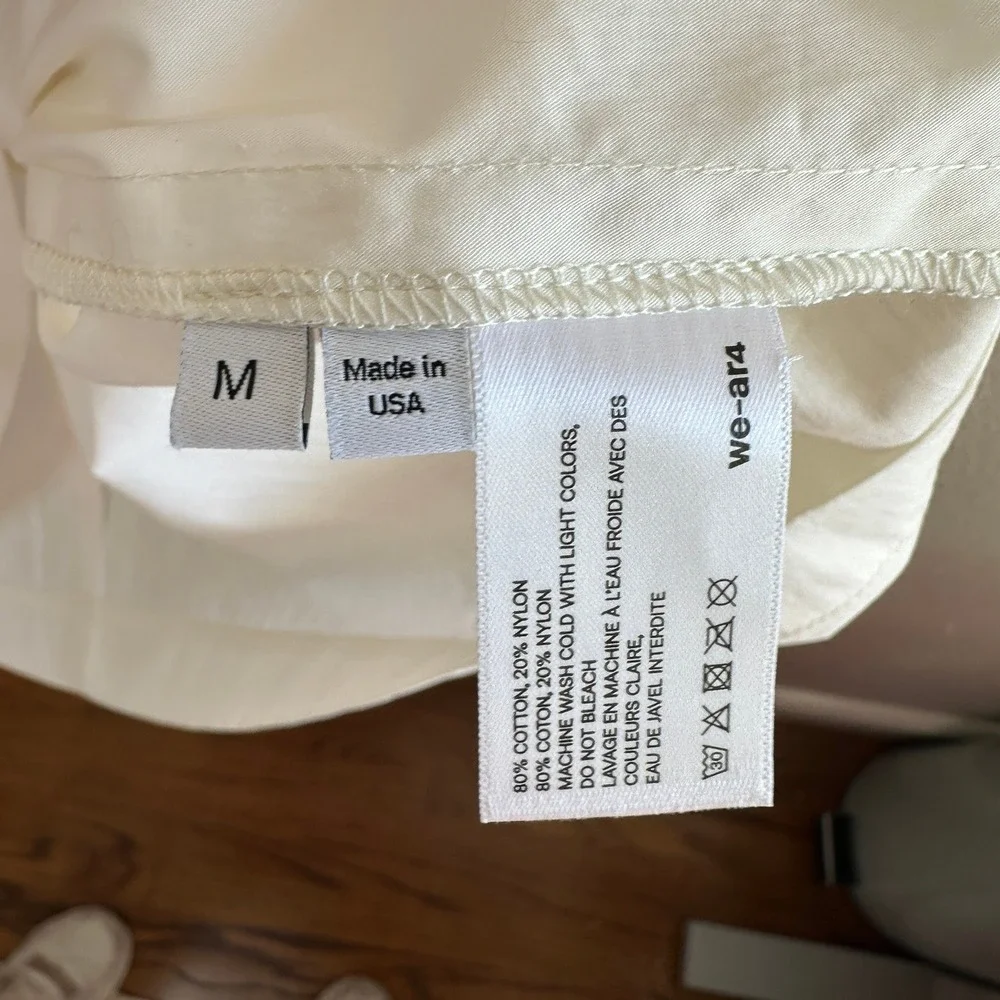 WE-AR4 White Hooded Rain Jacket Field‎ Coat NWT $540 Sustainable Luxury M